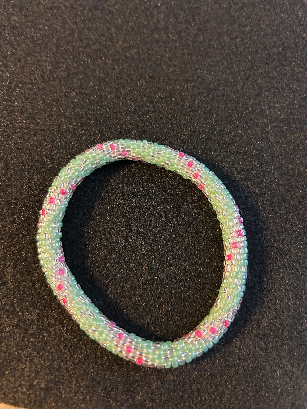 Hawaii Stretch Bracelet in Mint Green and Pink